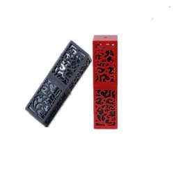 Chinese style Vintage pierced plastic lipstick tubes / black cosmetic packaging tube / custom DIY empty lipgloss tube packaging