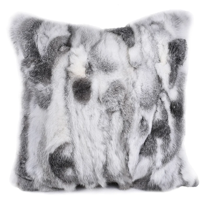 SF0452 High Quality Real Rabbit Fur Cushion Covers Any size can be Customize