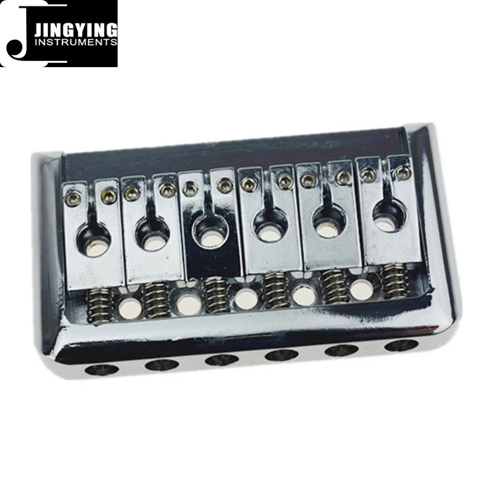 143G Weight 6 Strings Silver Color Zinc Alloy+Iron Material Fixed Electric Guitar Bridge&Tailpieces