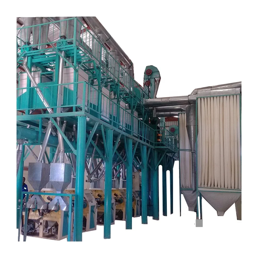 Maize flour mill machine 80 ton per day corn grain flour fufu atta chakki semolina