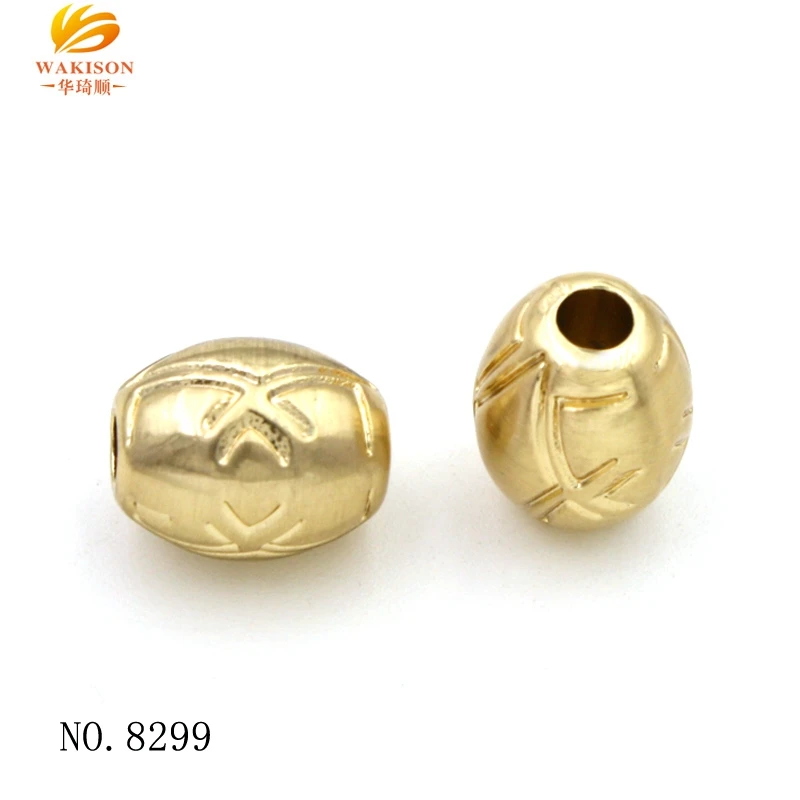 Wakison fashion decoration accessories various type engrave logo metal beads