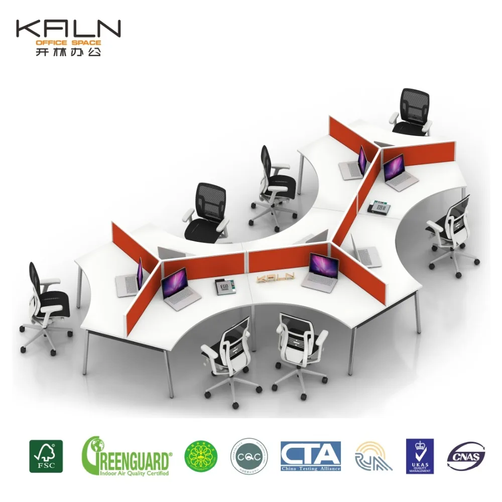 Factory direct selling customized green material aluminum base panel open screen modular workstation