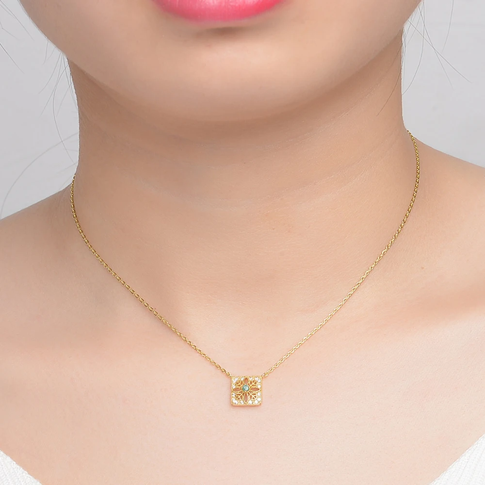 RST Wholesale 100%Natural Gemstone 925 Sterling Silver 2mm Green Emerald Necklace S925 For Women NI018