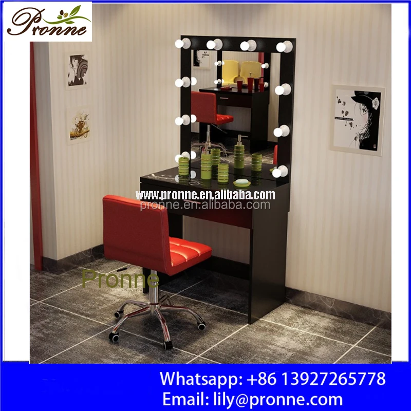 Professional salon hair dressing make up aluminum styling mirror with lighting