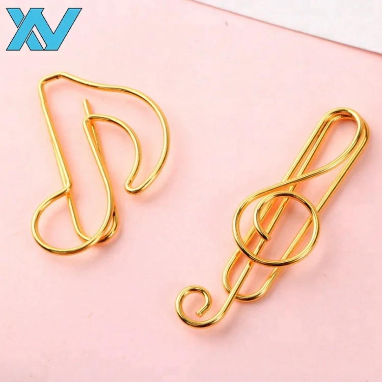 Golden goblet design metal wire paper clip gifts cup shaped clip bookmark