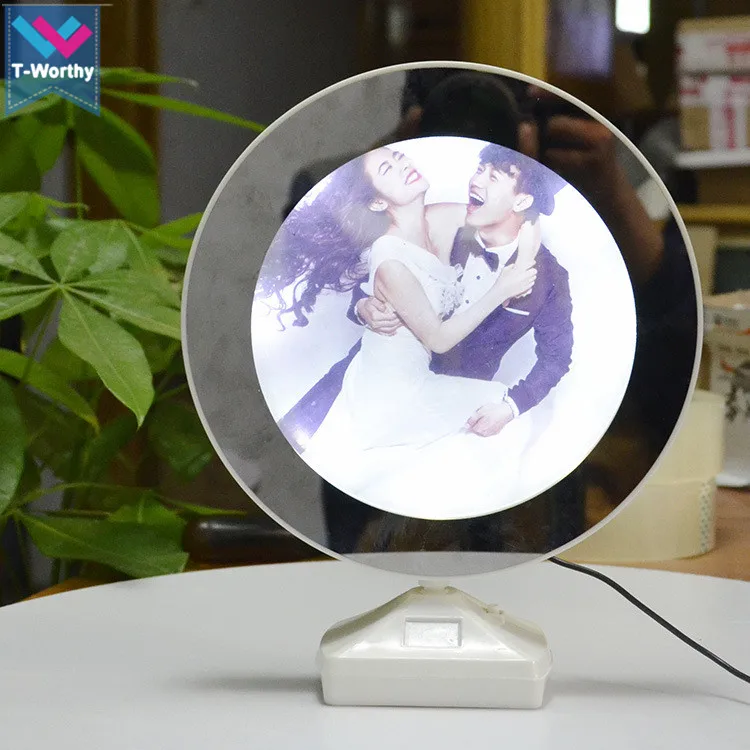 New Products Souvenirs For Wedding Guests LED Photo Frame with Mirror
