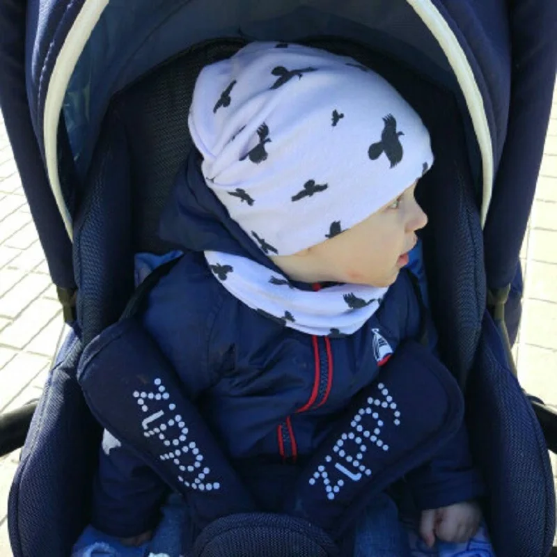 Spring Autumn Cotton Baby Beanie Hats Cartoon Print Newborn Hat Elastic Toddler Infant hat For Girls Boys Children Photo Props