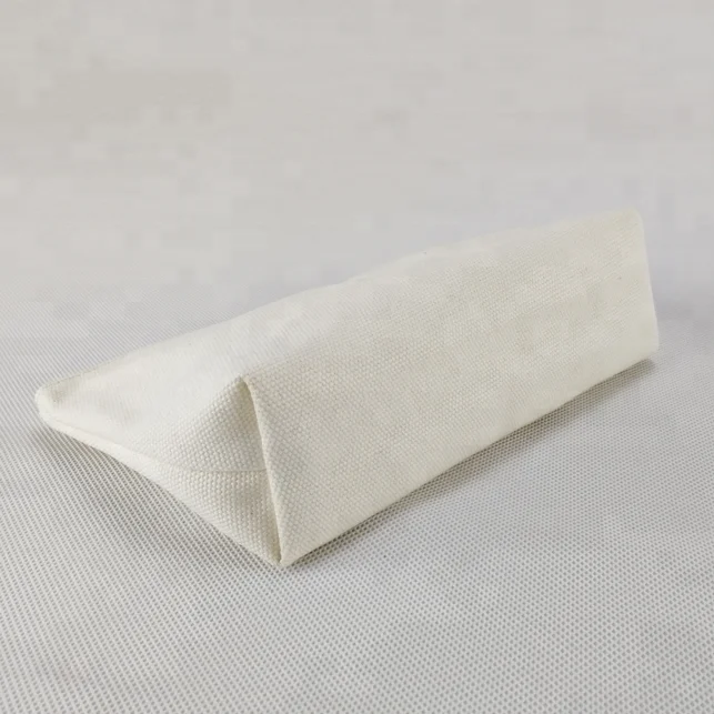 OEM and ODM cotton plain blank wholesale canvas cosmetic bag