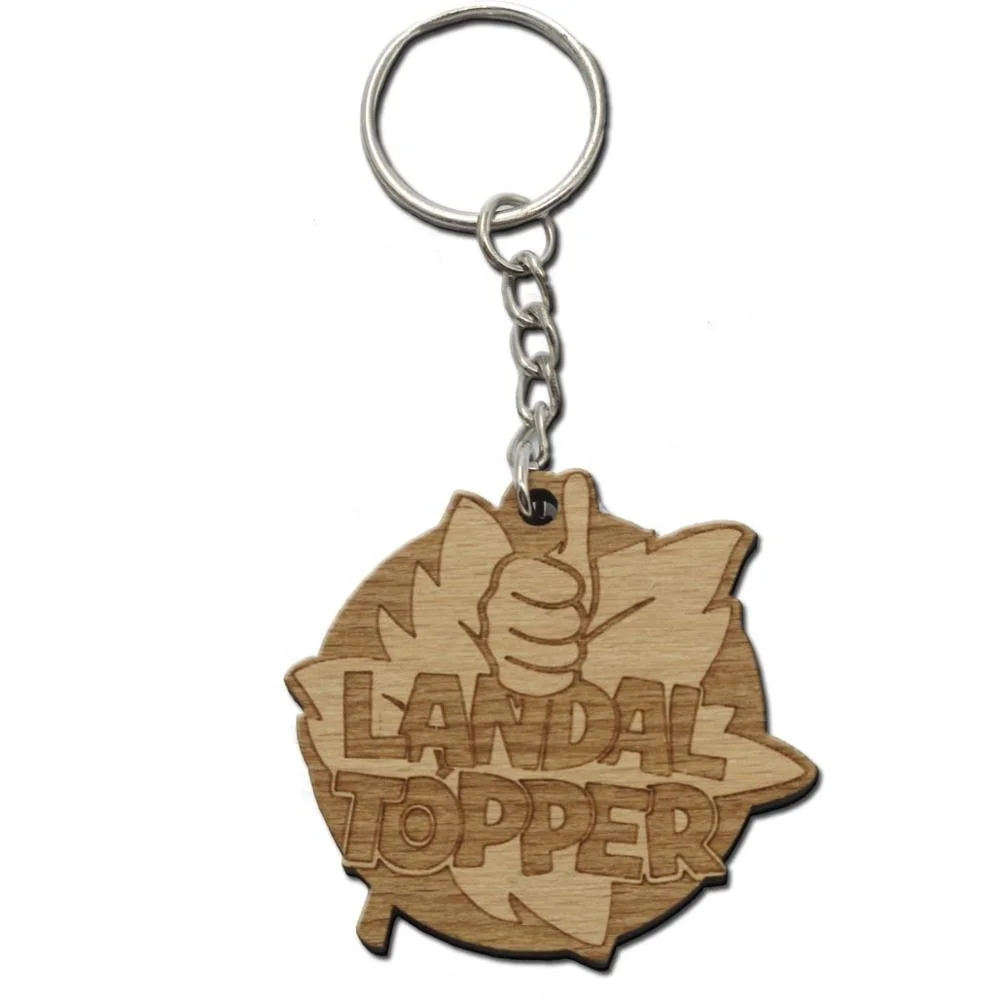 
Wholesale Blank Wood Key Chain Custom Logo Printed Engraving Wooden Keychain 
