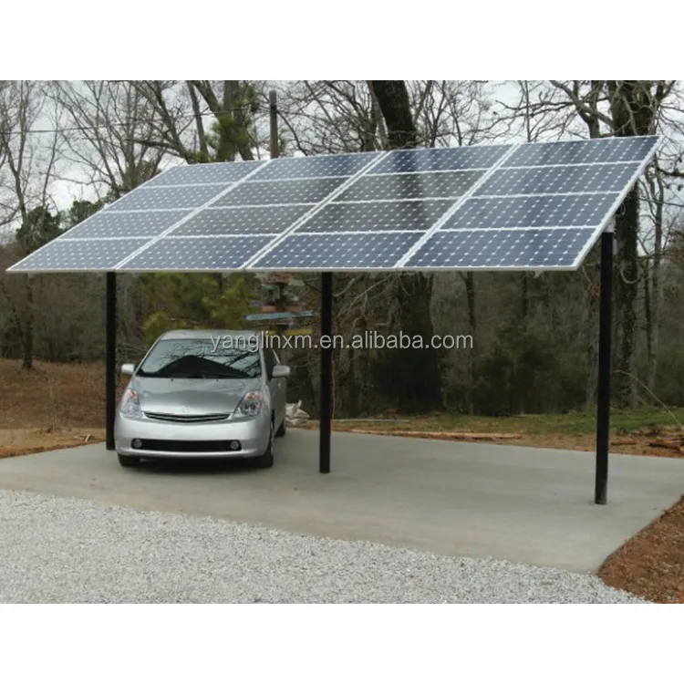 Solar Panel Carport with Aluminum Frame Mounting Structures