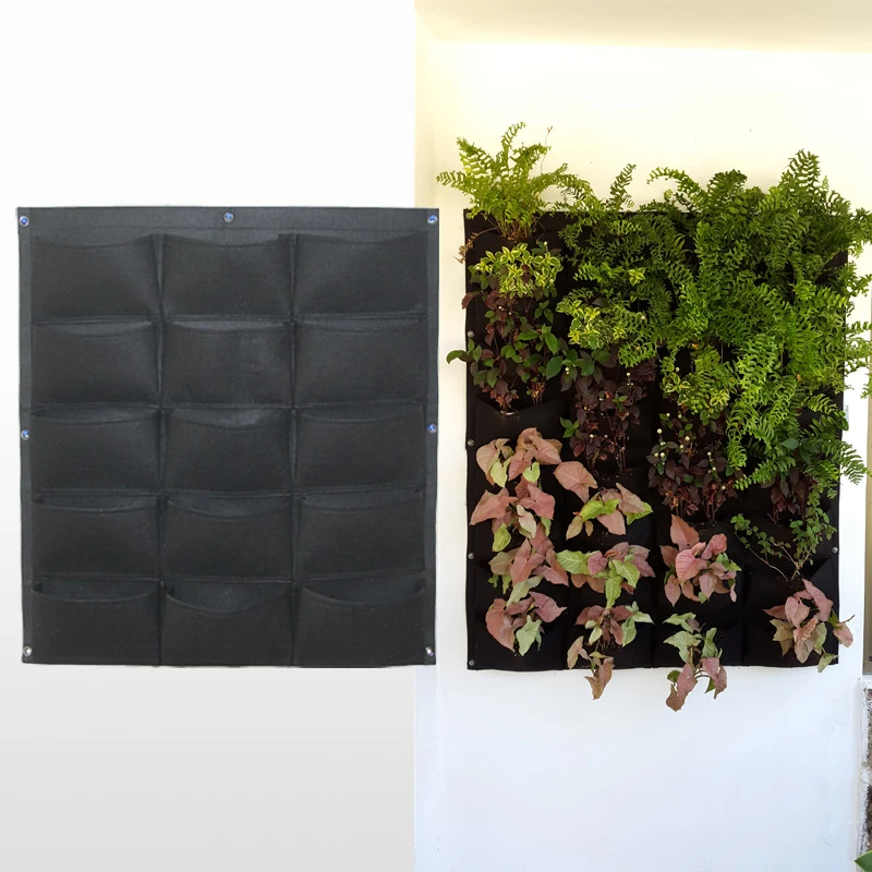 Green wall felt fabric vertical garden planter bags