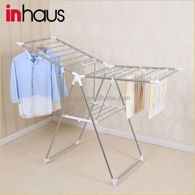 
2 wings Heavy duty adjustable and folding cloth wash drying rack 