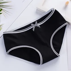 Женские Треугольные брюки из чистого хлопка, новинка 2019, милое дамское нижнее белье карамельных цветов из чистого хлопка с высокой талией