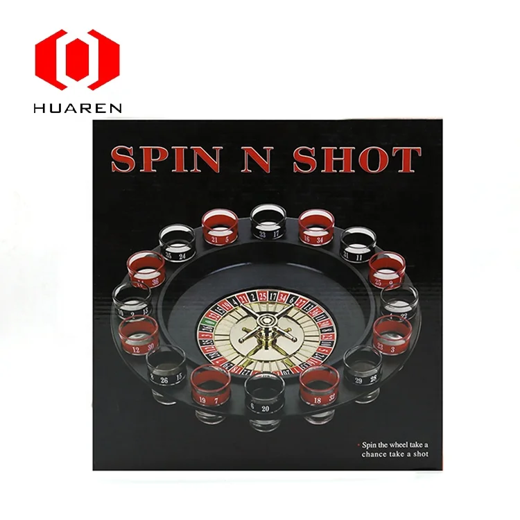 Bar Pary Games Adult Russian Turntable Roulette machine Spin the Wheel Shot Drinking Game Set with 16 cup for adult 2-8 people