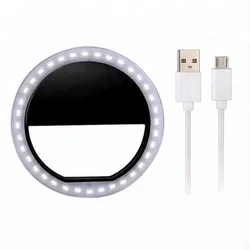 Selfie Ring Light Rechargeable Portable Clip-on Selfie Fill Light with 36 LED for Smart Phone Photography Camera Video