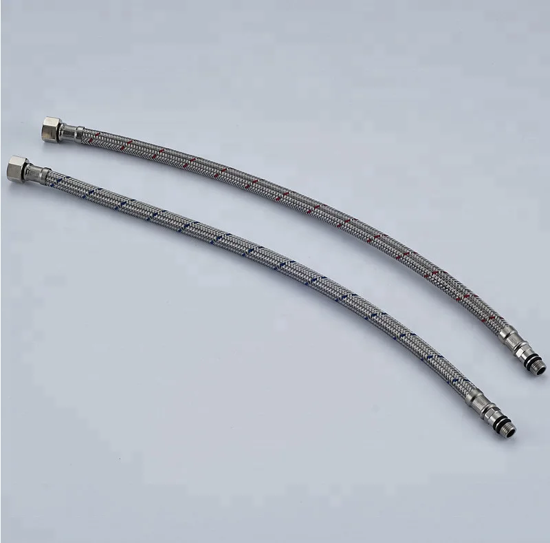 
A Pair Of 60cm Flexible Cold/Hot Mixer Faucet Water Supply Pipe Hoses 