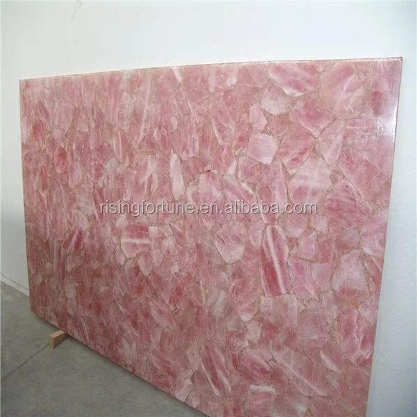 Beautiful natural rose quartz stone slabs