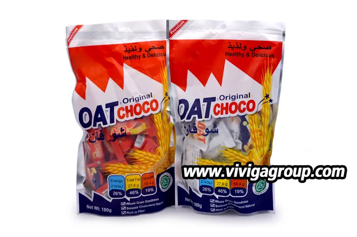
hot sell 180gram oat choco biscuit halal oatmeal chocolate bar for sale 