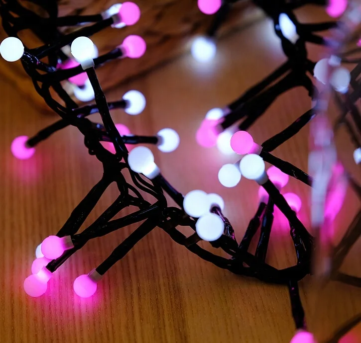 3 м 400 водонепроницаемые светодиоды 8 LED режима фейерверк гирлянды светодиодные фонари двухцветный уличный Рождественская вечеринка Фея Украшение Дома