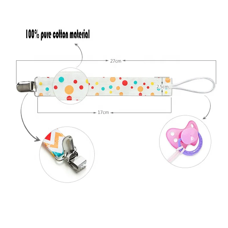 Factory custom Wholesale Customize Different Patterns Baby Boy Baby Girl Metal Pacifier Clip