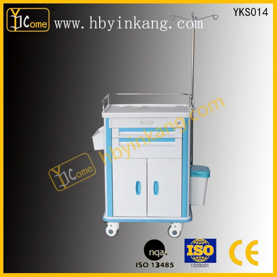 YKS012-1 High Quality Abs Medicine Hospital Trolley