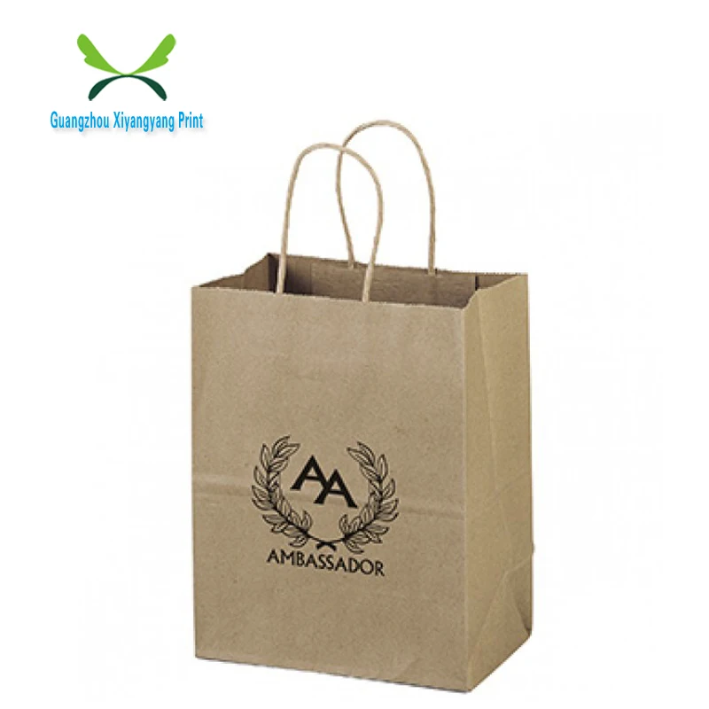 
China Manufacturer Wholesale Brown Paper Bag Take Away Kraft Food Paper Bag 