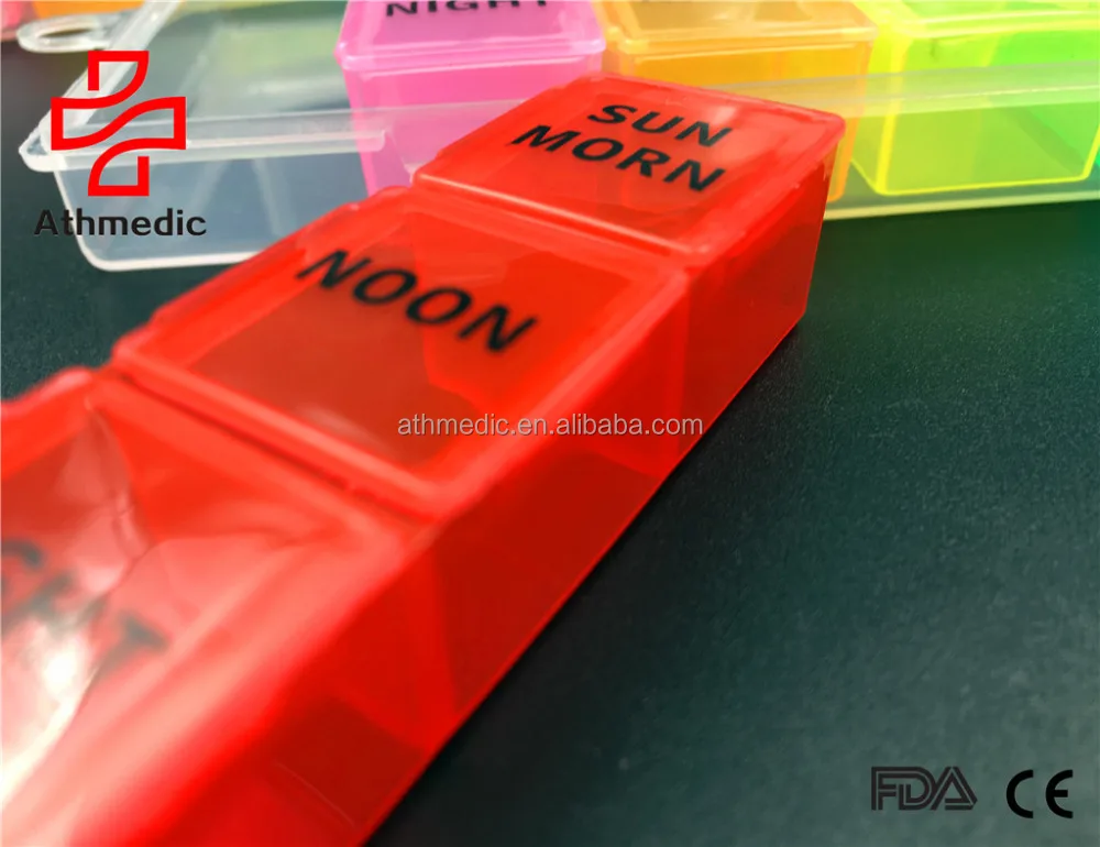 2022 Athmedic Еженедельный разделитель радужного цвета для пищевых продуктов, 21 кейс для таблеток, Органайзер