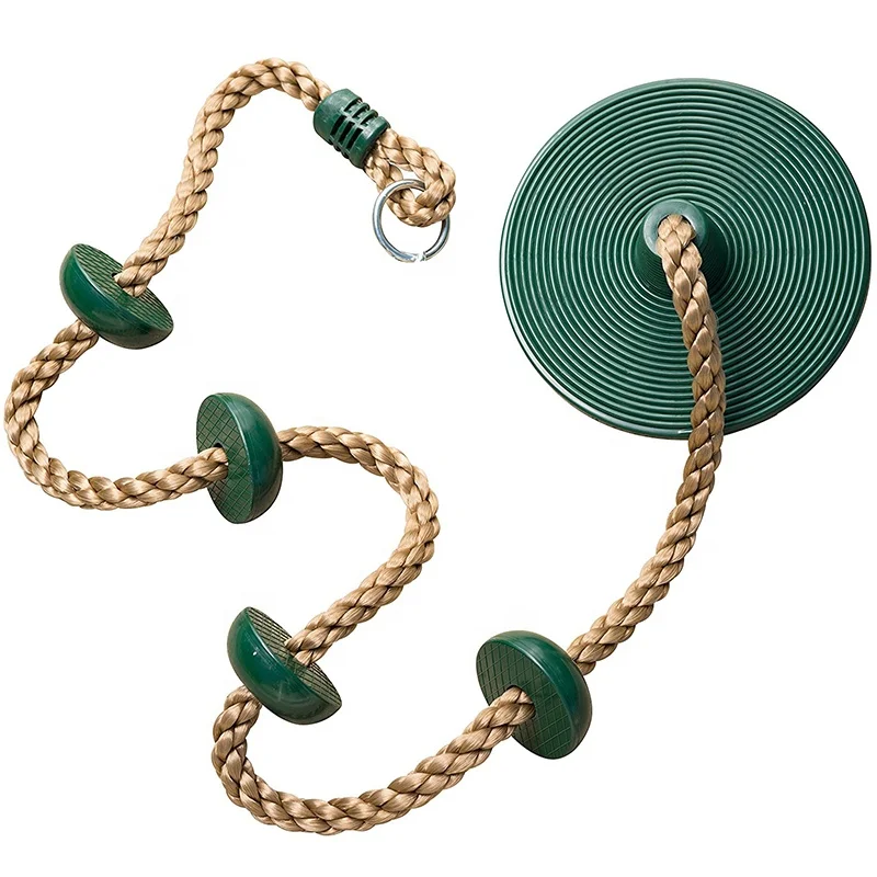 Hot  Sale Tree Swing Disc Plastic Baby Seat With Platforms Outdoor Playground Kids Toys Climbing Pe Rope