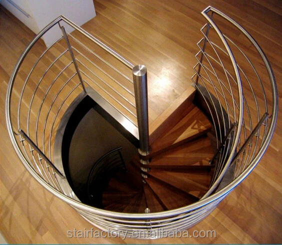 Australia small spiral staircase, used indoor stairs, wood stair nosing, TS-233