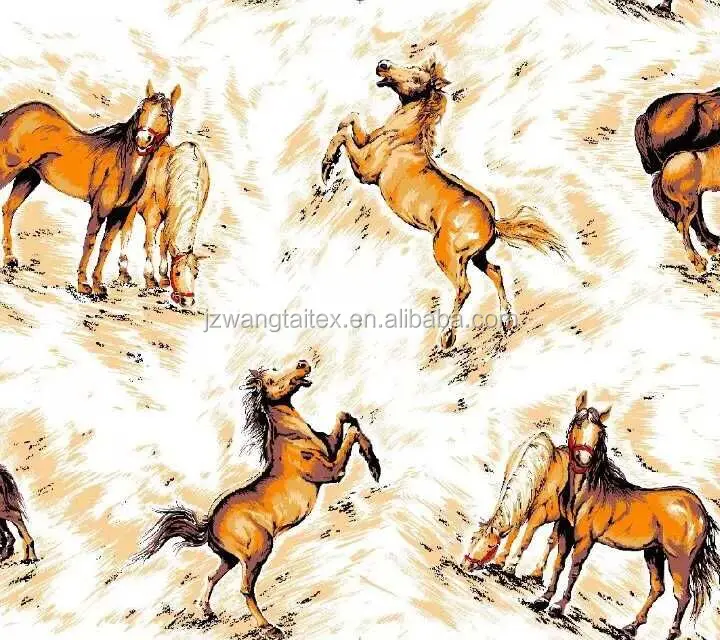 
Horse printed super soft flannel fabric of 100% cotton material 