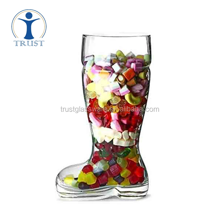 Factory Price huge 1L 2L Capacity Boot shaped Beer Glass Mug