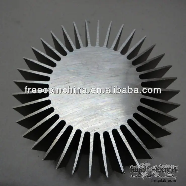 Экструдированный алюминиевый светодиодный радиатор, радиатор подсолнечника с ЧПУ-станком