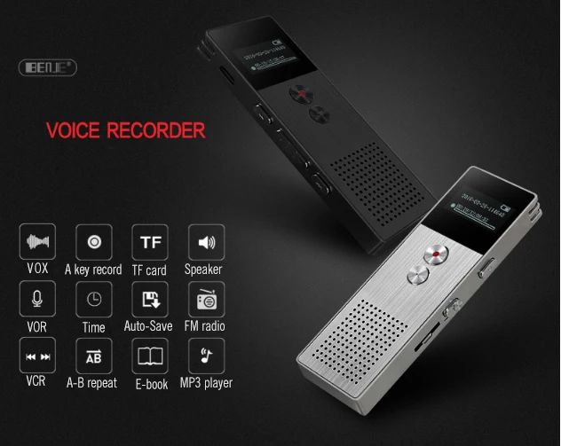 Best seller voice recorder with dual microphone support long time audio recording