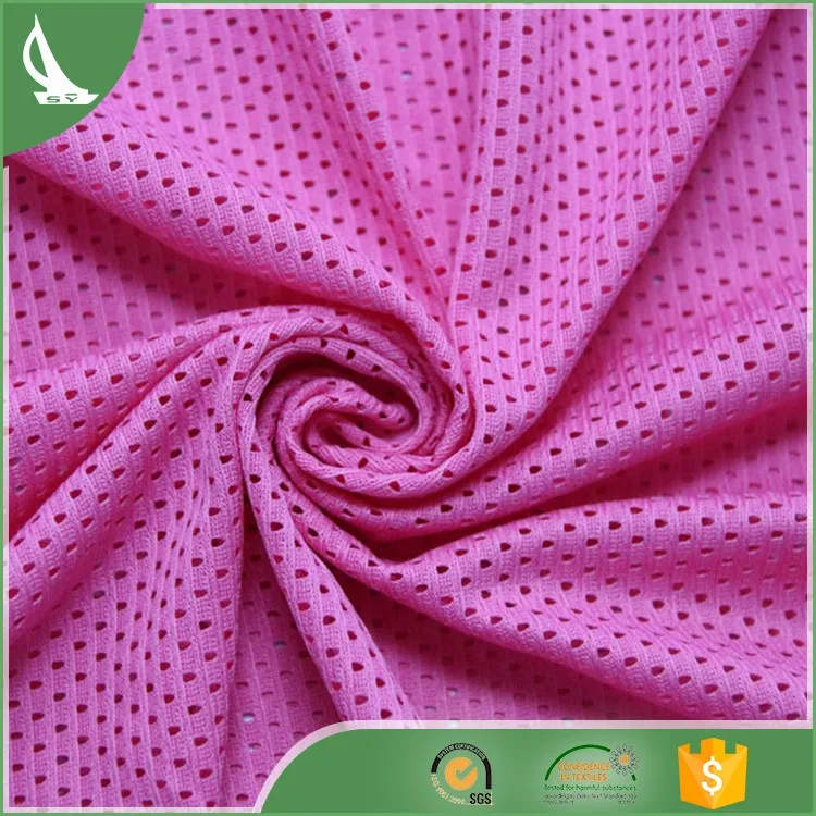 Recycle Fabric White Dri Fit Eyelet Sport Fabric Polyester Mesh Fabric for Sublimation