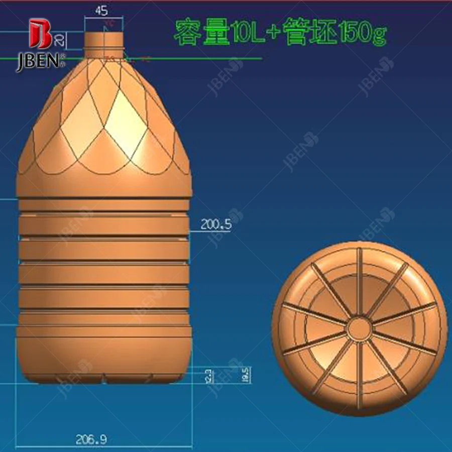 
Manual Olive Oil Big Bottle Make 5 Liter Plastic PET Blow Molding Machine 