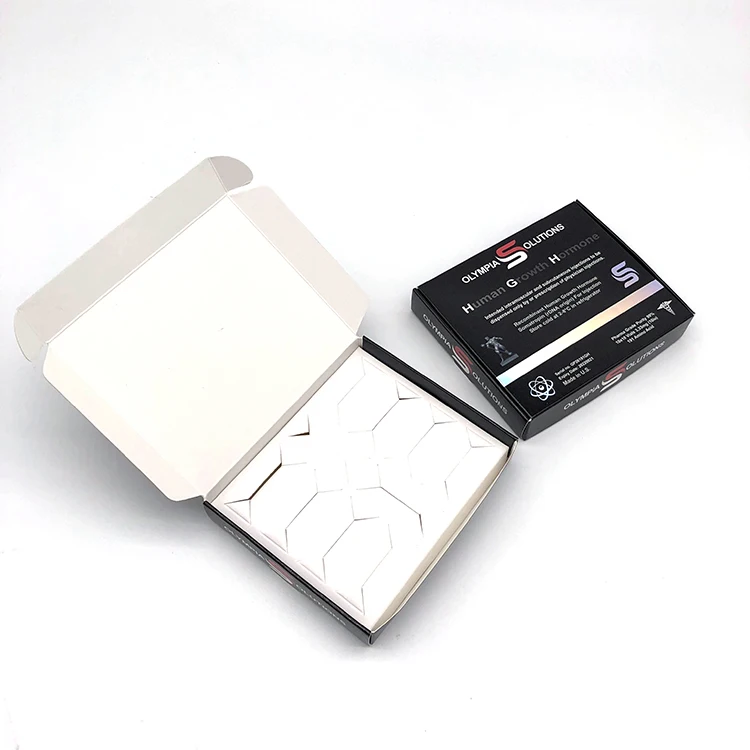 Custom Size Hgh Human Growth Hormone Holographic Paper Box For 5ml Pharma Steroid Bottle