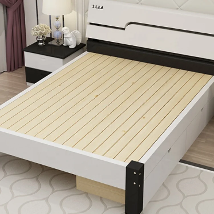 Direct Selling Solid Wood Simple Bedroom Children Adult Double Bed Design Furniture