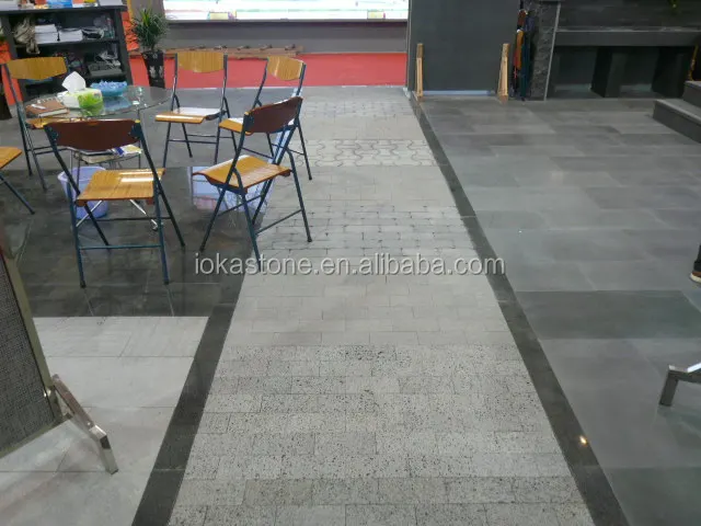 
Black cube interlock basalt stone paving 