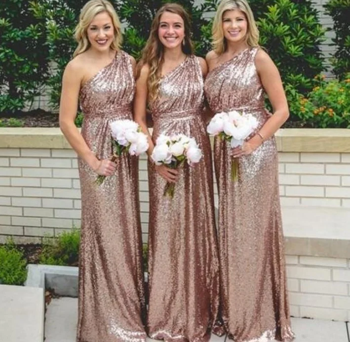 Rose Gold Convertible Discount Sequins Infinity Dress Bridesmaid