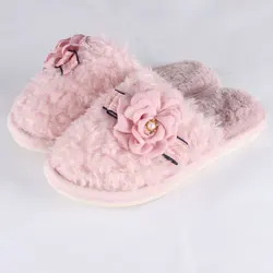 Winter unique thick bottom cute fashion indoor ladies plush slippers