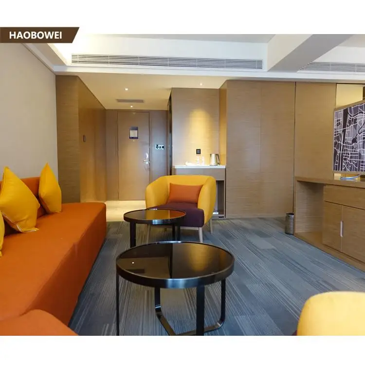 
World brand Hampton by Hilton wooden modern customized high quality hotel bedroom furniture 