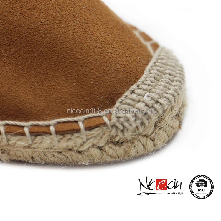 Wholesale High Quality Jute Sole Men Espadrilles Shoes  Flats Womens Espadrille