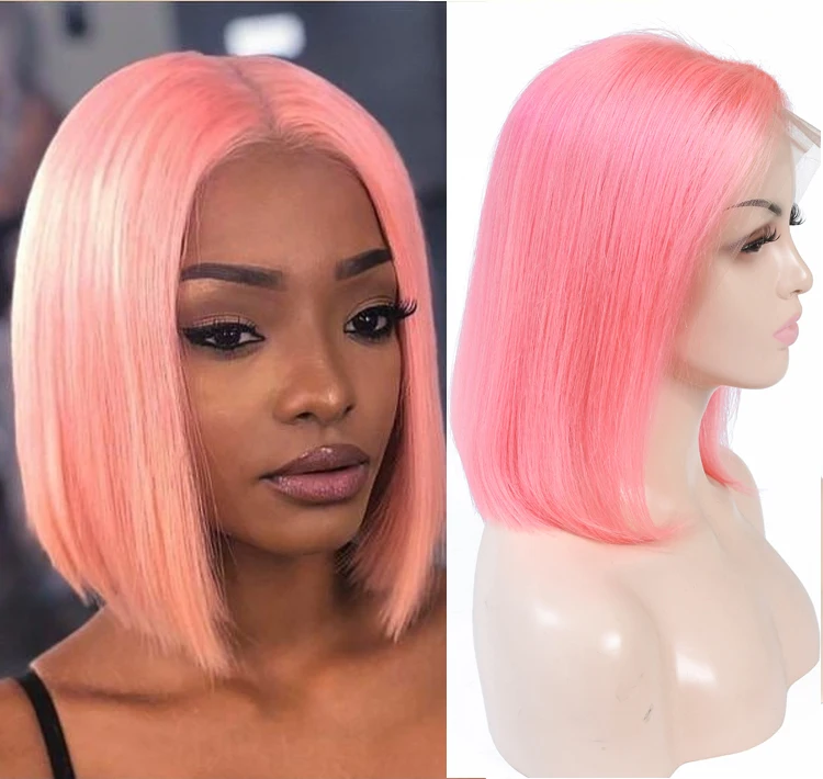 
brazilian virgin cuticle aligned wigs human hair lace front bob wigs colored 100% human hair wigs for black women 