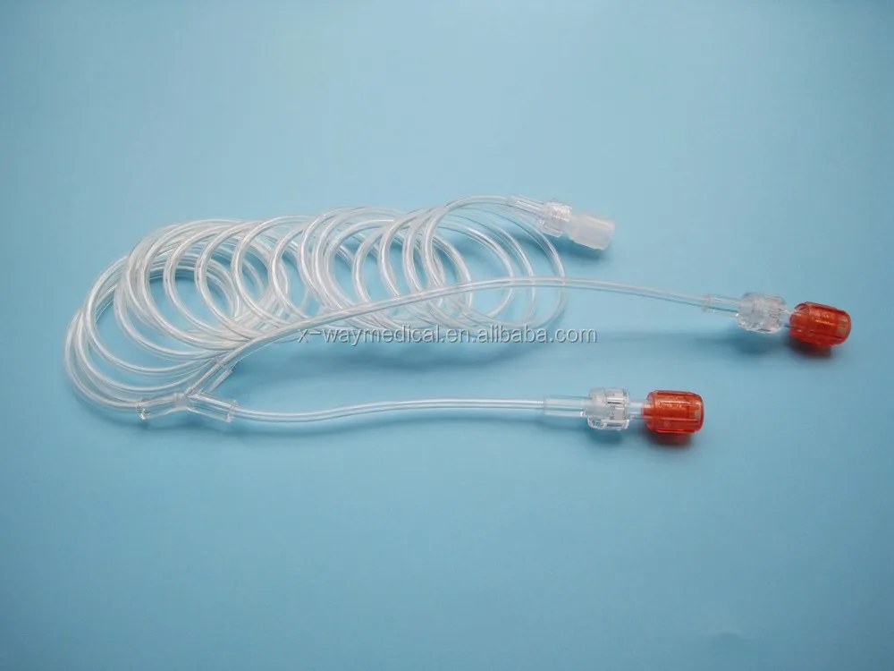 810555 Low Pressure CT MRI DSA Coiled Extension Tubing Y-tubing Adapter Spiral EXTENSION TUBES WITH Dual Check Valves China