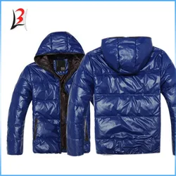 Factory Custom Printed Mens Padded Coats Shiny Bubble Puffer Jacket Warm Winter Men Jacket
