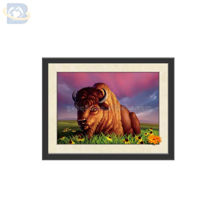 
modern cow bull buffalo painting,cartoon animal cow picture 