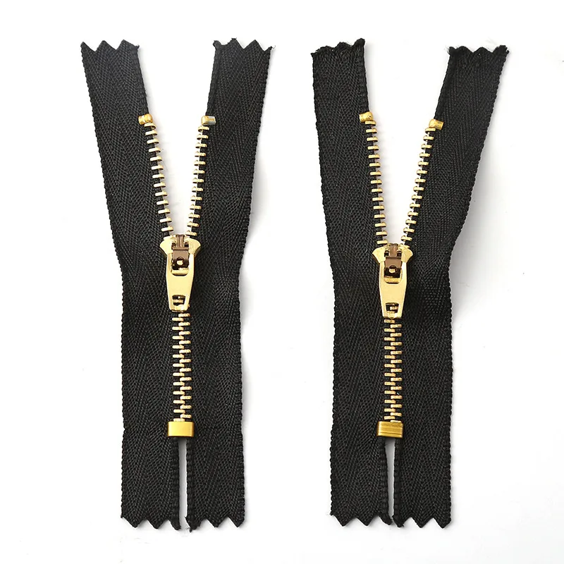 5#metal zipper 5 YG jeans brass zipper close end metal zipper