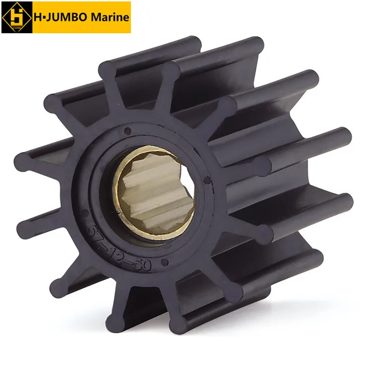Custom size flexible nitrile rubber slurry pump impeller for Jabsco 22120-0001 Volvo 876120 834794