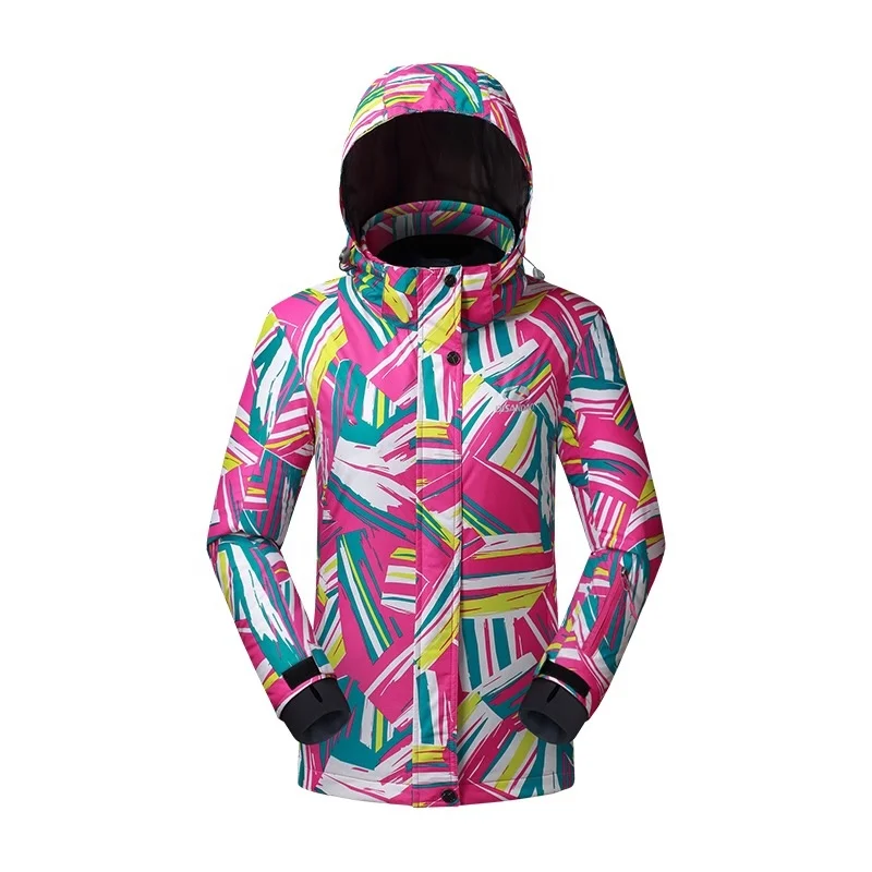 Custom 3 in 1 Women snowboard jacket, womens hot snow ski jacket new design ladies ski apparel