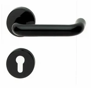 Excellent high quality SINONE fire rated black plastic door lever nylon handle manufacture